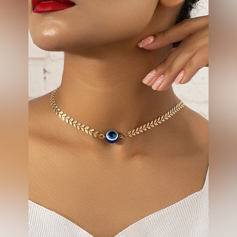 Evil Eye Pendant Minimalist Necklace